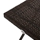 image 8 of Outsunny Folding Square Rattan Coffee Table w/ Steel Frame Bistro Garden Brown
