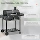 image 5 of Charcoal BBQ Grill Smoker Trolley with Shelves, Bottle Opener and Wheels