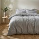 image 2 of Touch Of Linen - Ice Blue - Duvet Cover Set (Includes 2 Pillowcases - 1 For Single) Blue | Ice Blue | Double