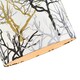 image 3 of Modern Off-White Lamp Shade with Silver Gold and Black Woodland Trees Decoration