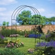 image 2 of York Scroll Large Rose Arch - Solid Steel - L305 x W1524 x H2032 mm - Powder Coated Black | Black | 1