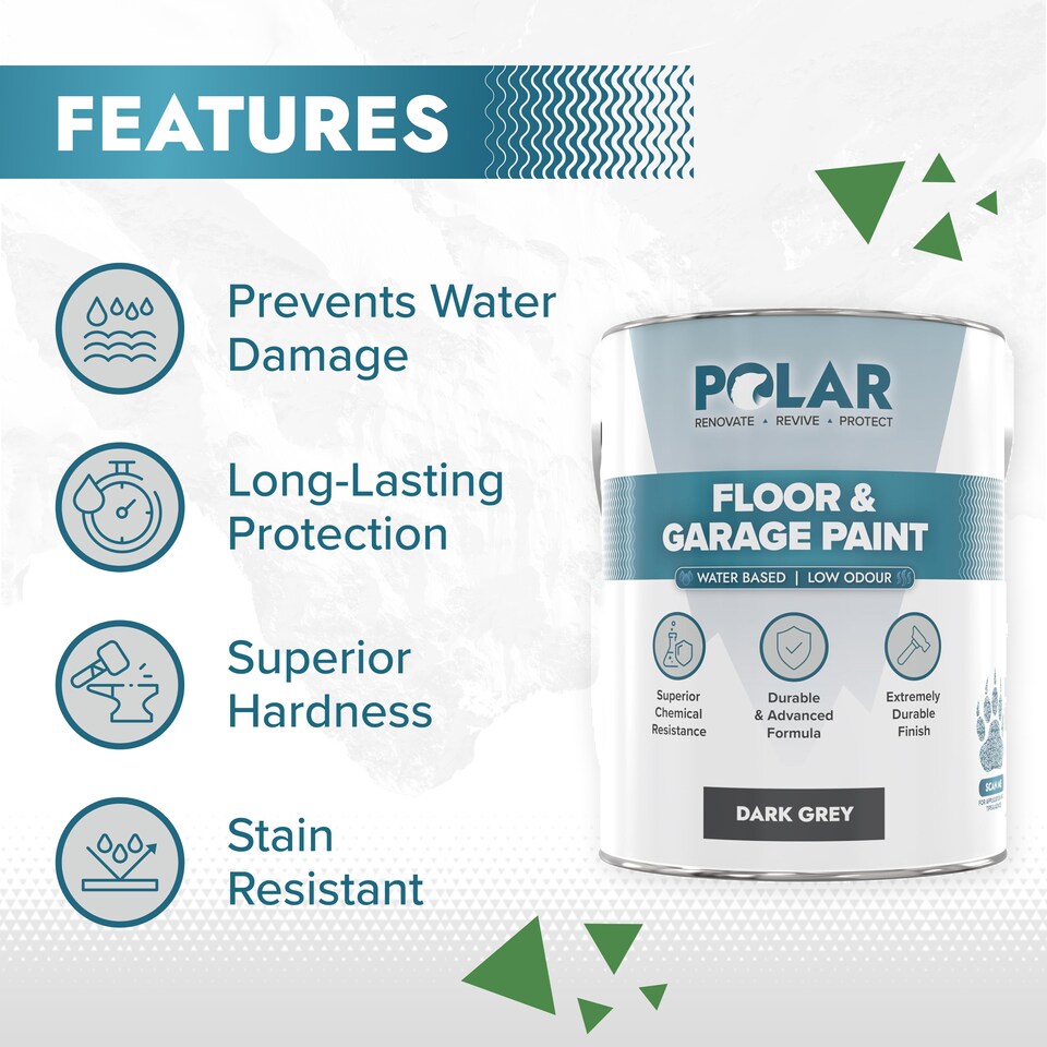 image 1 of Polar Water Based Garage & Floor Paint Low VOC | Grey | Dark Grey | 5 litre