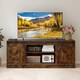 image 8 of COSTWAY Entertainment Center Farmhouse TV Stand for 70 Inch TVs Brown