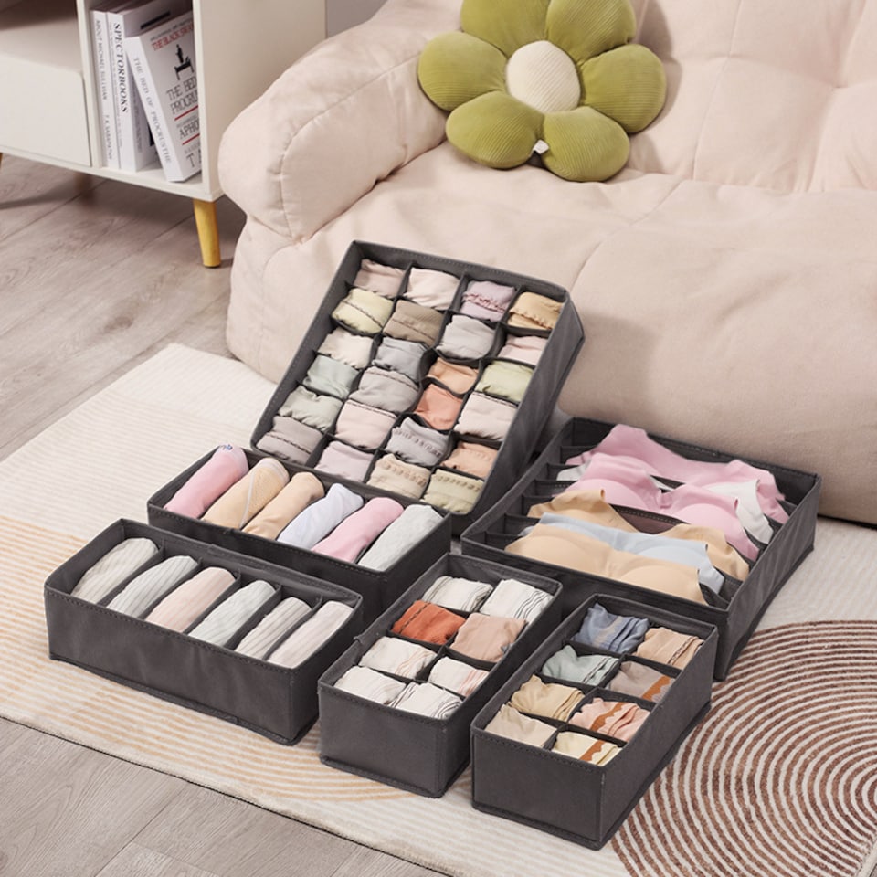 image 1 of Living and Home 10 Pcs Foldable Non-woven Clothing Organizer