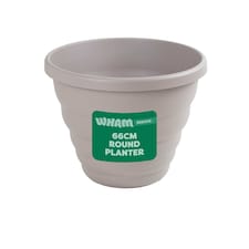Wham Beehive 66cm Round Plastic Garden Planter | Grey | Fawn