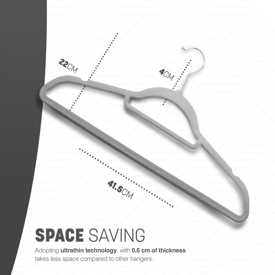 image 1 of Keplin Velvet Non-Slip Clothes Hangers with Tie Bar and Swivel Hook, 20 Pack