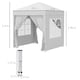 image 5 of Outsunny 2mx2m Pop Up Gazebo Party Tent Canopy Marquee with Storage Bag White
