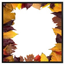 Orange & purple autumn (Picture Frame) Black | XS