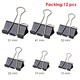 image 1 of Pack of 12 Black 15mm Foldback Binder Clips