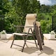image 3 of 4 Seater Dining Set Garden Furniture With Parasol Reclining Chairs Glass Table In Mocha