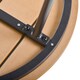 image 7 of Outsunny Round Outdoor Side Table Adjustable Leg Pads Natural Wood & Black | Brown | Natural wood and black | 49 x 49 x 48 cm