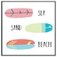 image 4 of Sea, sand, surf, beach (Picture Frame) Brown | Oak | XL
