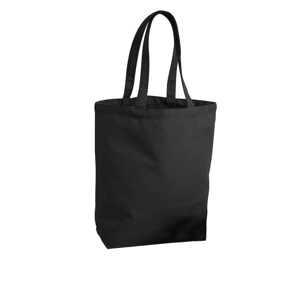 image 1 of Westford Mill Plain Fair Trade Camden Shopper / Shopping Bag (13 Litres) - Black - One Size Black