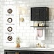 image 5 of COSTWAY Bathroom Cabinet Wall-Mounted Medicine Cabinet Black Black