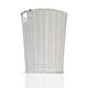 image 1 of White Resin Round Waste Paper Bin – Strong Woven Storage Basket Rubbish Bin for Home, Office, Hotel, Bedroom & Bathroom