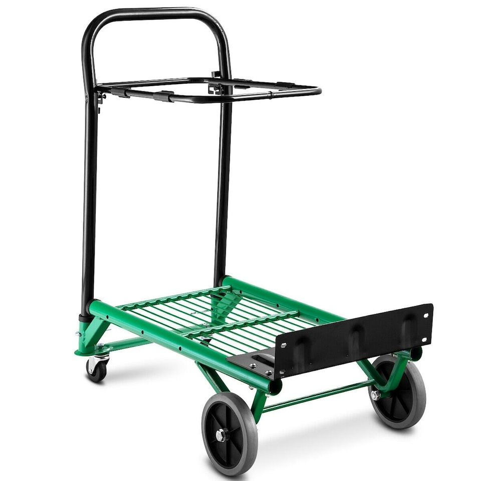 image 1 of COSTWAY Folding Hand Truck 90kg Capacity Portable | Green