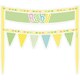 image 1 of Unique Party Banner Baby Shower Cake Topper - Yellow/Green - One Size