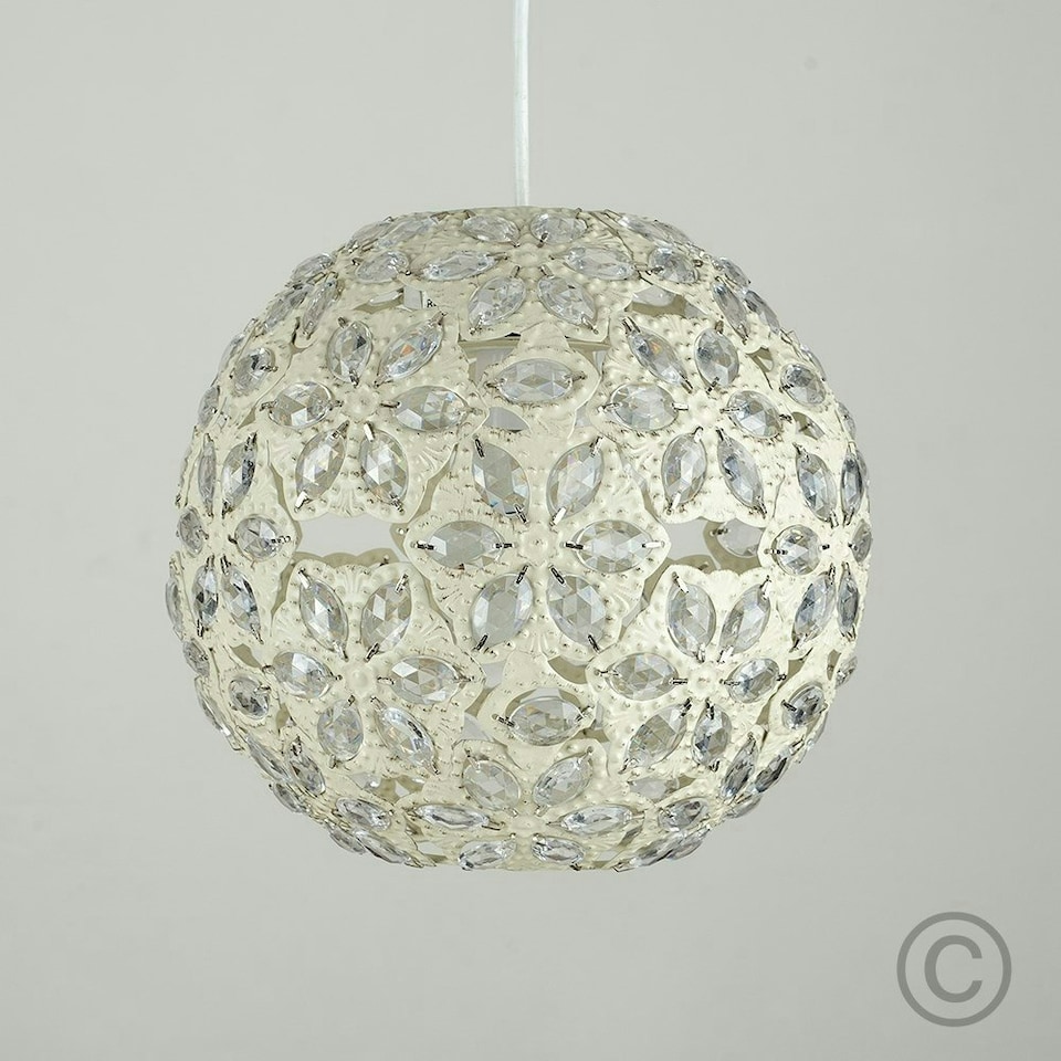 image 1 of ValueLights Moroccan Shabby Chic Cream Ceiling Pendant Shade