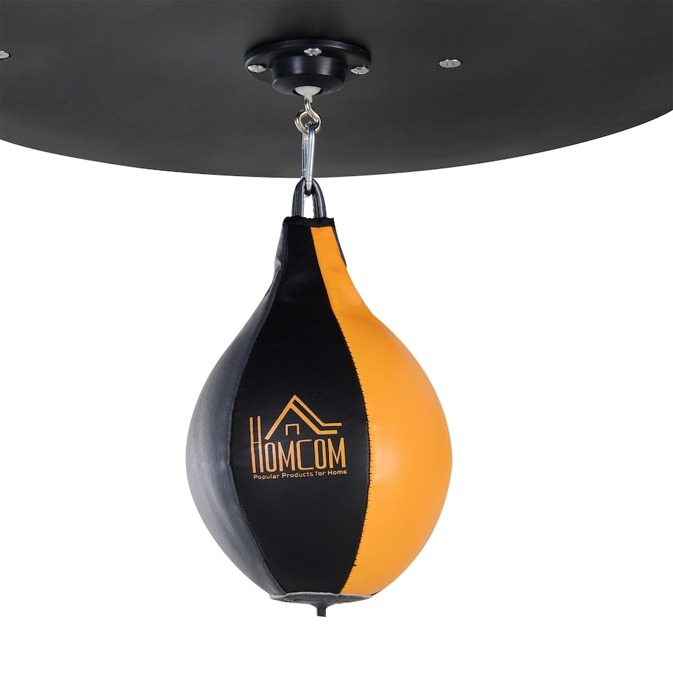 image 1 of HOMCOM Punchbag & Speedball Boxing Station w/ Freestanding Frame, Grey