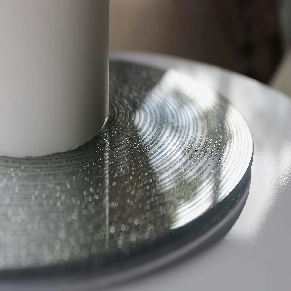 image 1 of Marco Paul 20cm Silver Mirrored Candle Plate