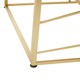 image 5 of Interiors by Premier Farran Gold Finish Side Table With Mirror Top