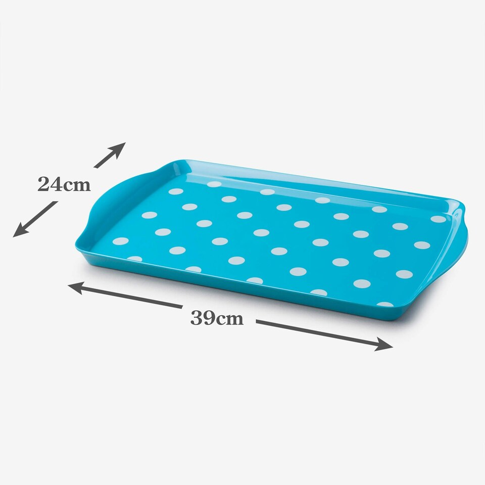 image 1 of Melamine Dotty Tray, Medium | Green | Lime