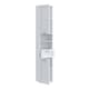 image 4 of Lokko Tall Narrow Bathroom Cabinet with 2 Doors & 1 Drawer with Silver Handles in White