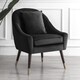 image 2 of Octavia Velvet Fabric Accent Chair - Black