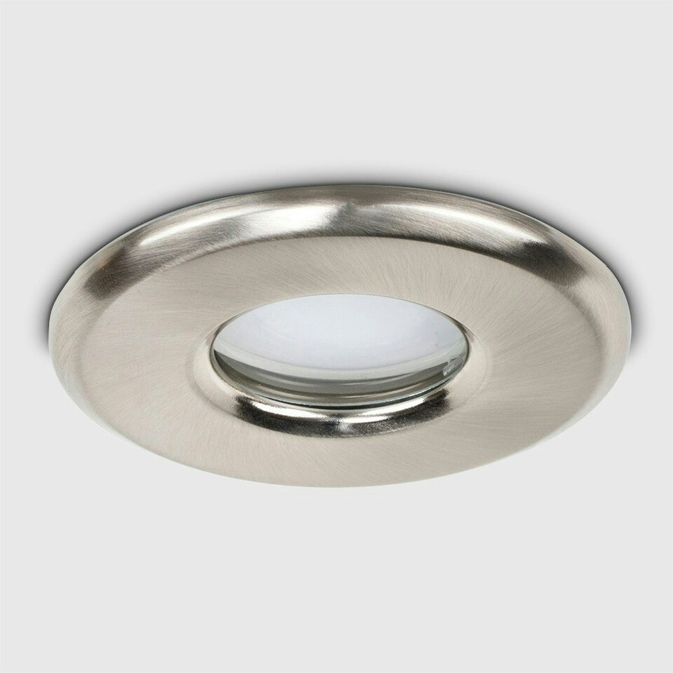 image 1 of ValueLights 4 Pack IP65 Brushed Chrome Downlights | Chrome