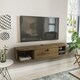 image 4 of Decorotika Ibarra Floating  TV Unit for TV's up to 55 inches Dropdown Cabinet and Open Shelves