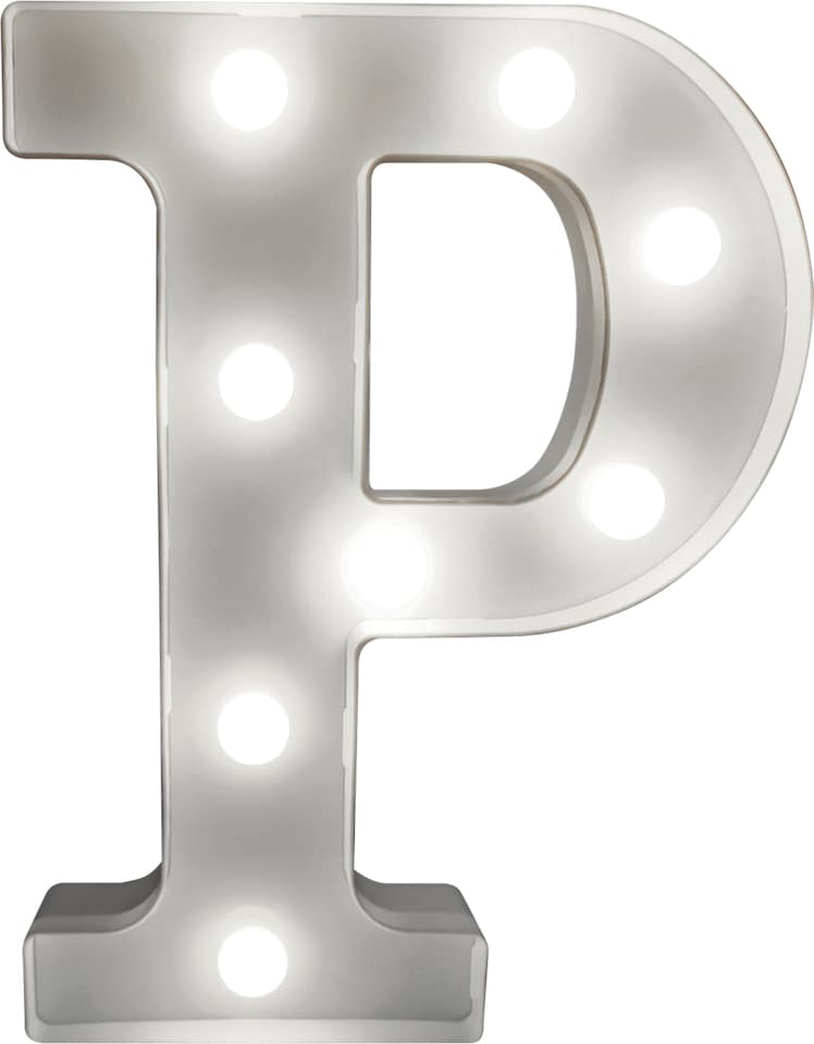 image 1 of St Helens Battery Operated 3D LED Letter P Light