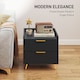 image 3 of HOMCOM Bedside Table, Bedside Cabinet with 2 Drawers, Side End Table with Metal Legs for Bedroom Living Room, Black