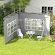 image 2 of Outsunny Gazebo Side Panels for 3x3(m) or 3x4m Pop Up Gazebo, 2 Pack, Black