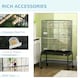 image 3 of PawHut Bird Cage, with Stand, Wheels, Toys, for Budgies, Finches, Parakeets