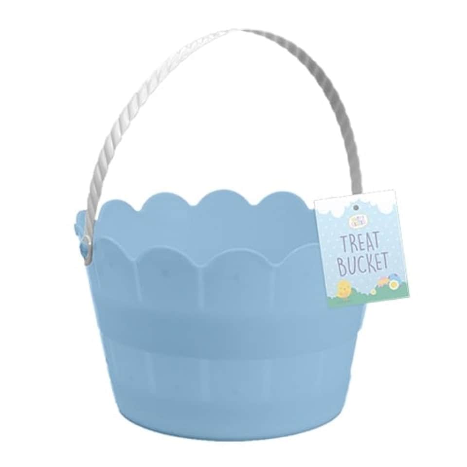 Blue Easter Plastic Bucket 20cm