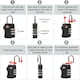 image 7 of TSA Approved 3 Combination Travel Suitcase Luggage Padlock Multi