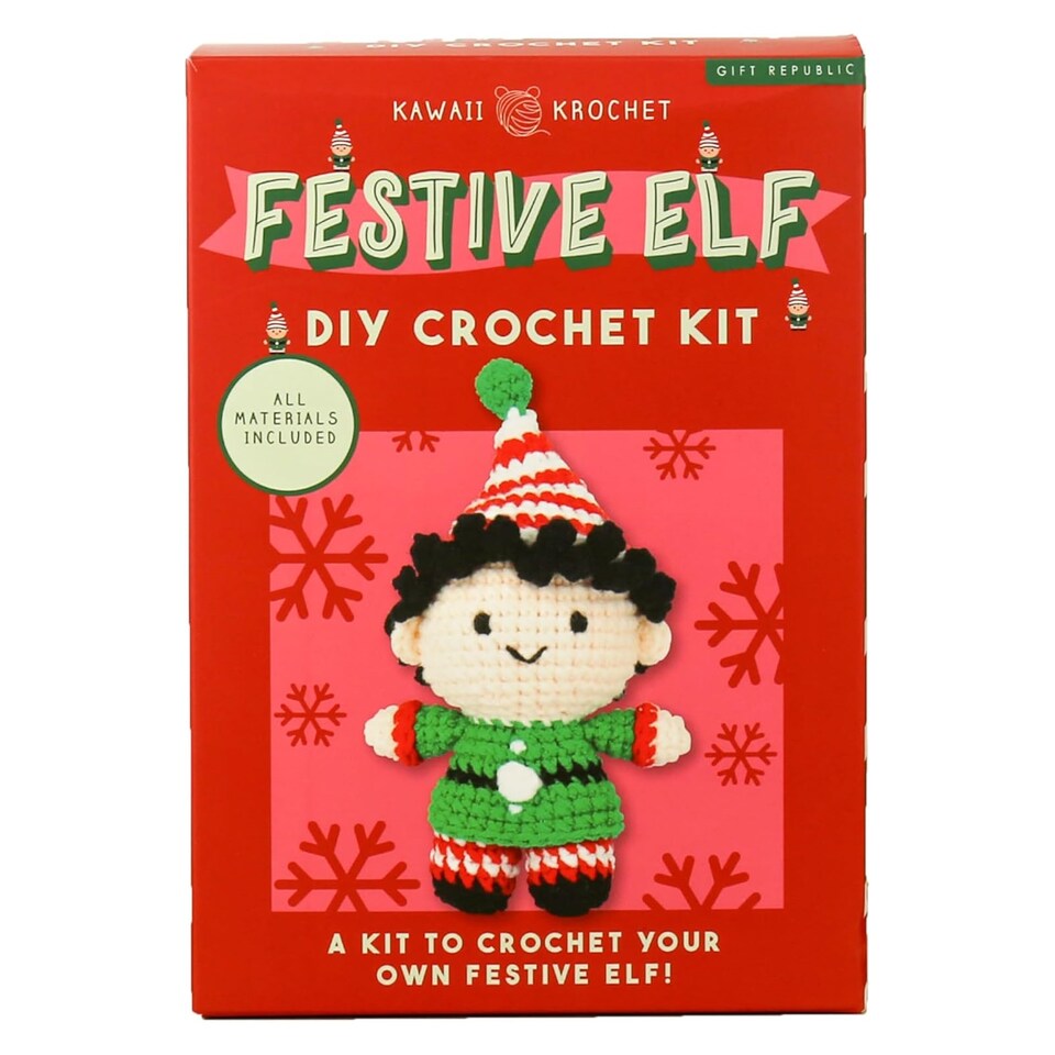 image 1 of Gift Republic Festive Elf DIY Crochet Kit