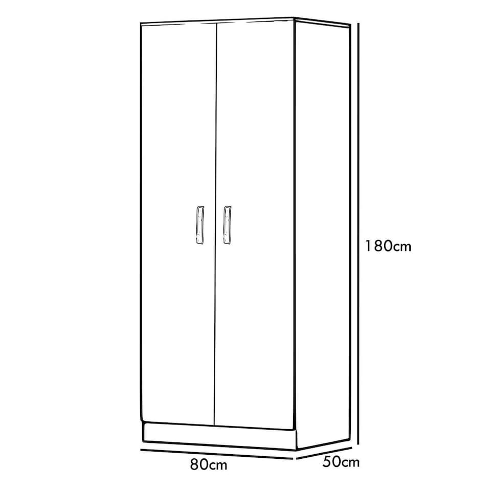 image 1 of FWStyle Tunis 3 Piece Bedroom Furniture Set - Matt Black - Wardrobe + Chest + Bedside