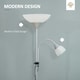 image 3 of HOMCOM Mother-Child Floor Lamp Duo Light Steel Frame w/ 2 Switches Round Base