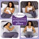 image 8 of Aamira Light Grey Pregnancy Maternity Pillow, 145x25x25cm L Shaped Memory Foam | Grey | Grey | Standard | 1