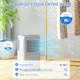 image 3 of HOMCOM 12L/Day Small Dehumidifier for Home Damp, with Humidity Light