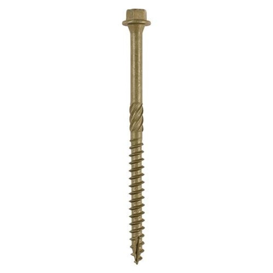 image 1 of Timco - Timber Frame Construction & Landscaping Screws - Hex - Exterior - Green Organic (Size 6.7 x 100 - 50 Pieces)