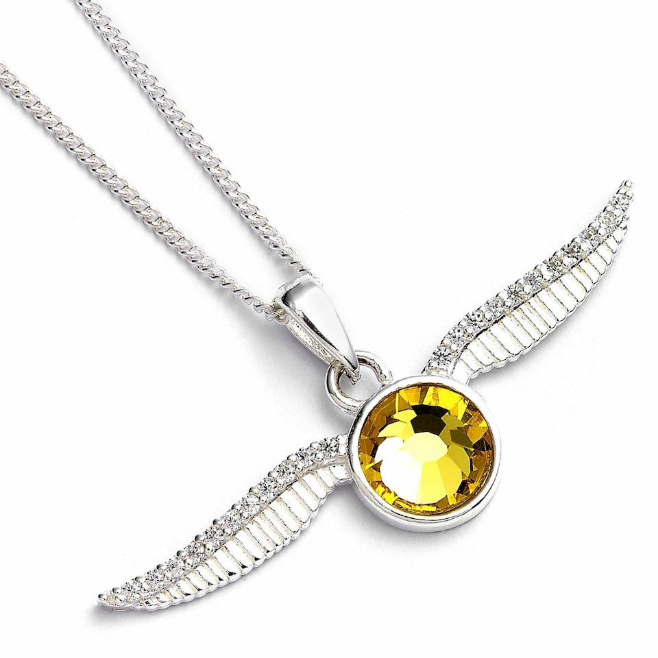 image 1 of Harry Potter Golden Snitch Necklace Embellished with Crystals Elements BHPSN004