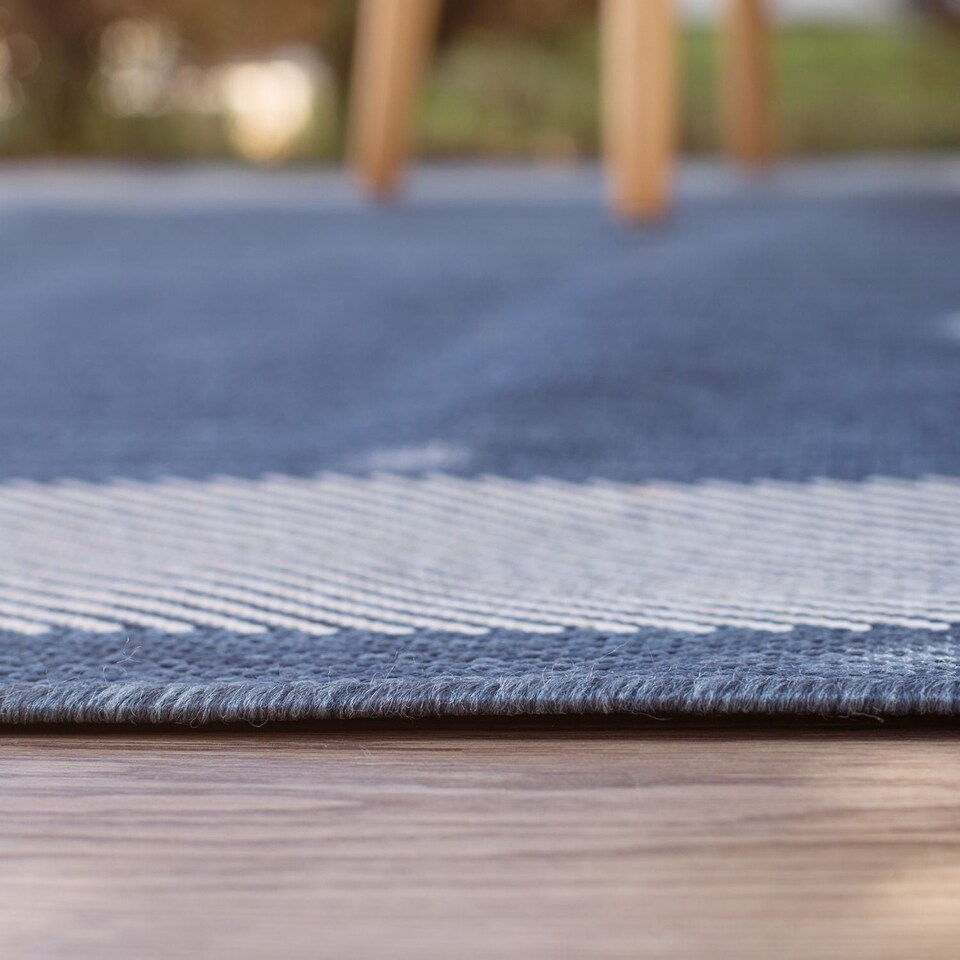 image 1 of The Rugs Outdoor Indoor Bordered Garden Patio Rug Weather Resistant | 200
