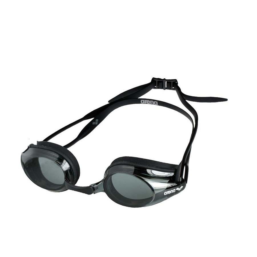 Arena Unisex Adult Tracks Clear Swimming Goggles - Smoke/Black - One Size