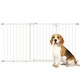 image 1 of PawHut Adjustable Safety Gate w/ 3 Extensions and Four Adjustable Screws, White