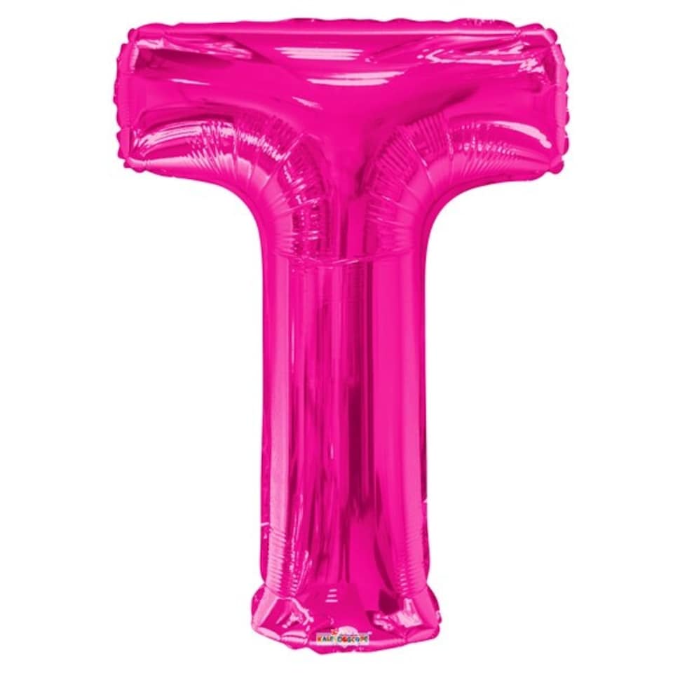 image 1 of Kaleidoscope 34 Inch Foil Letter Blue Balloon - Pink - H
