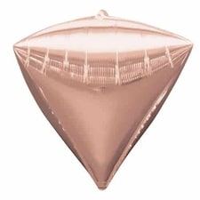 Rose Gold Diamondz Foil Helium Balloon 43cm / 17 in