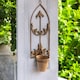 image 3 of Wall Mirror with Single Planter - Metal - L15 x W20 x H60 cm - Rusty