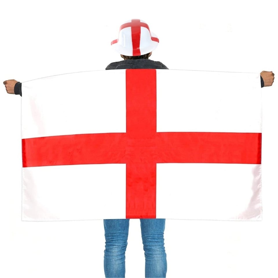 image 1 of Pack of 12 England Bowler Hat & Cape Flag Red | One Size